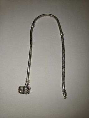 Pandora Silver Chain Bracelet with Branded Clip Charm